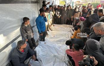 شهداء من عائلة أبو حدايد ارتقوا في قصف الاحتلال فجر اليوم (تصوير: فلسطين أون لاين)