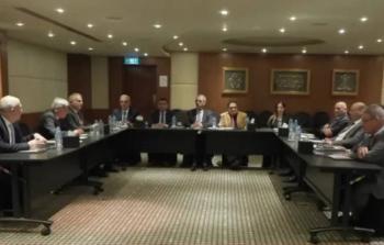 صورة لأول اجتماع للجنة الوطنية لإدارة قطاع غزة في القاهرة قبل أيام