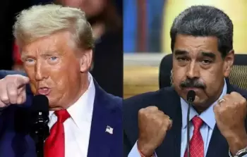 الرئيس الفنزولي نيكولاس مادورو والرئيس الأمريكي دونالد ترمب