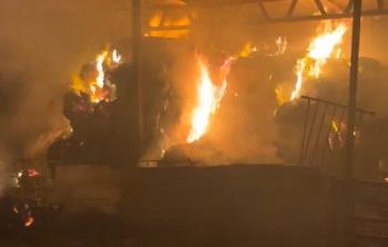 حرق خيام في الأغوار الشمالية