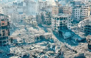 الدمار الكبير الذي خلفه قصف الاحتلال خلال حرب الإبادة الجماعية على غزة