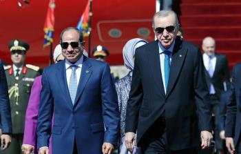 الرئيس التركي رجب طيب أردوغان خلال لقاءه مع الرئيس المصري عبد الفتاح السيسي