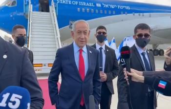 نتنياهو يتحدث لوسائل إعلام عبرية قبيل مغادرته إلى واشنطن