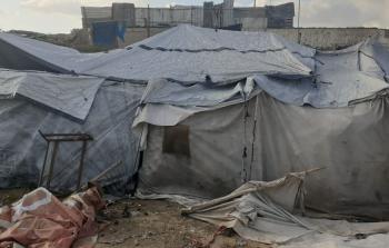 خيام النازحين في مخيم أبو هريرة