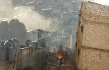 غارات الاحتلال على مخيم عين الحلوة، أمس