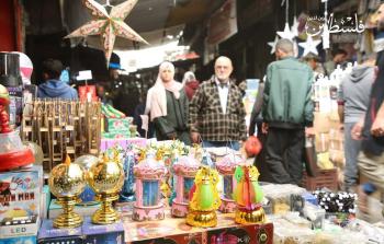 سوق الزاوية في غزة قبيل شهر رمضان المبارك (تصوير فلسطين أون لاين)
