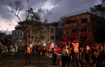 صورة من الأراضي المحتلة بعد رشقات صاروخية إيرانية