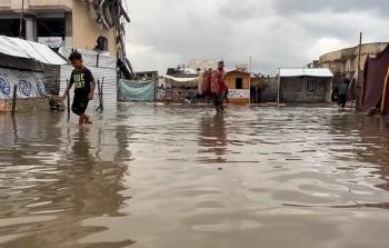 غرق خيام النازحين في غزة بفعل الأوضاع المأساوية والمنخفض الجوي (أرشيفية)