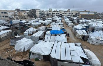 آثار المنخفض الجوي بخان يونس جنوب قطاع غزة