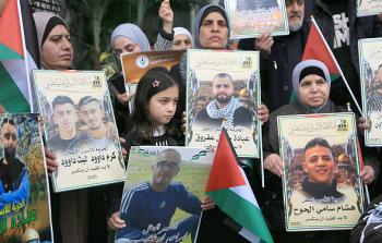 وقفة إسناد للأسرى في مدينة نابلس