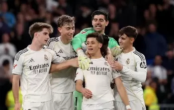 احتفال لاعبي ريال مدريد بهدف التركي أردا جولر