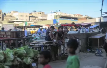 جانب من سوق الشيخ رضوان الواقع غرب مدينة غزة