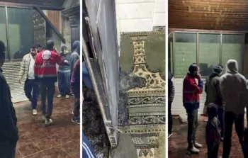 مستوطنون تسللوا إلى مسجد في قرية دوما وأحرقوه وخطوا شعارات معادية