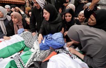 من تشييع جثامين شهداء مجزرة طمون