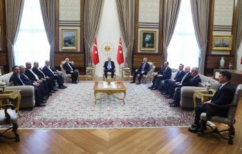 وفد من حماس يلتقي بالرئيس التركي رجب طيب أردوغان (أرشيف)