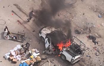 استهداف مركبة شرطة في غزة