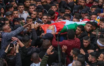 تشييع جثمان شهيد في الضفة الغربية