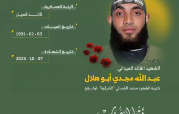 للشهيد القائد عبد الله مجدي أبو هلال