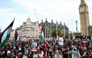 تظاهرة داعمة لفلسطين في العاصمة البريطانية