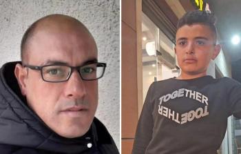 الطفل نعيم الشامي ووالده أحمد