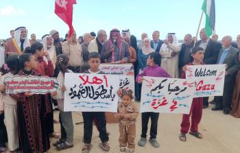 صورة حية من الوقفة التضامنية المطالبة بحماية أسطول الصمود  (تصوير: محمود أبو حصيرة)