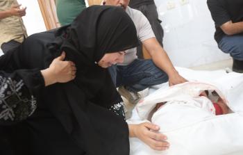 من وداع الشهداء بغزة أمس