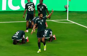 احتفال لاعبي السعودية