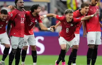فرحة لاعبي منتخب مصر