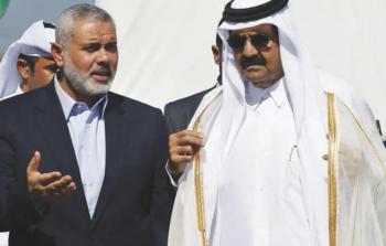 الأمير الوالد الشيخ حمد ورئيس المكتب السياسي السابق لحماس إسماعيل هنية 