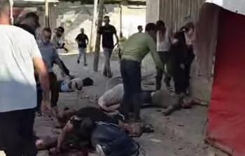 مجزرة إسرائيلية بحق المدنيين في مخيم النصيرات.