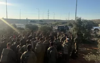 جانب من الانتشار العسكري الإسرائيلي في بلدة قصرة (جيش الاحتلال)