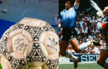 الأسطورة الأرجنتينية دييغو مارادونا خلال اللعب في مونديال المكسيك 1986.
