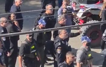 بن غفير برفقة قوات من شرطة الاحتلال في الجواريش اليوم