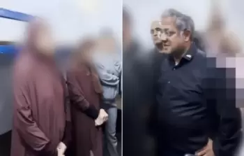 المتطرف بن غفير أثناء اقتحام قسم الأسيرات.