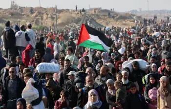 الغزيون يرفضون مخططات التهجير الإسرائيلية (أرشيف)