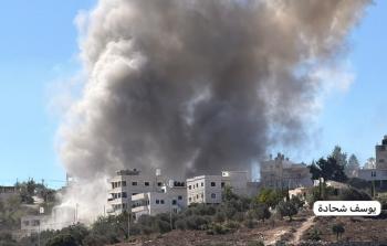 لحظة تفجير منزل الأسير سمارة في القدس المحتلة.