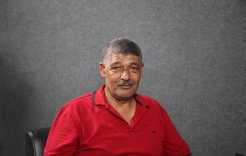 رئيس النقابة العامة للعاملين في الصيد والإنتاج البحري زكريا بكر (تصوير محمود أبو حصيرة)