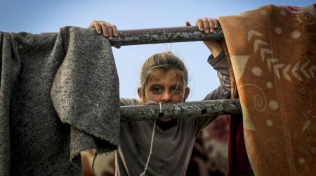 صورة فتاة فلسطينية في قطاع غزة