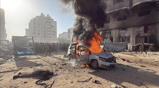 مركبة مدنية قصفها الاحتلال خلال الحرب على غزة (أرشيفية)