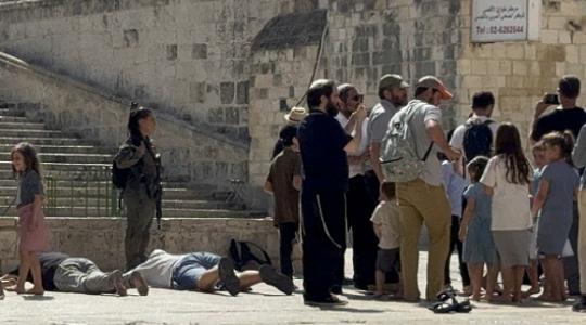 مستوطنون يؤدون “السجود الملحمي” داخل باحات الأقصى