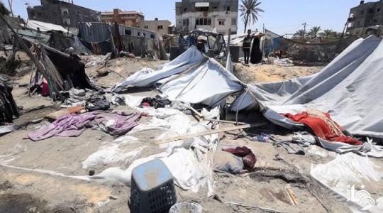 قصف الاحتلال خيام النازحين في غزة - (صورة أرشيفية)