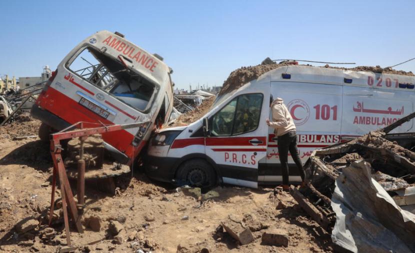 الصحة بغزة:  70% من سيارات الإسعاف والنقل الصحي خارج الخدمة