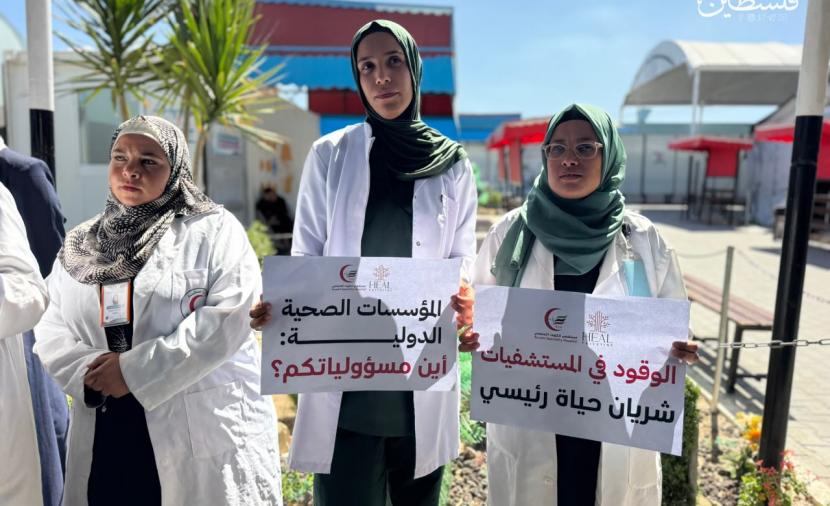 توقف الوقود يشلّ مستشفى شفاء فلسطين في خانيونس