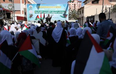 مسير قرآني لـ800 حافظة للقرآن الكريم شوارع مدينة غزة (13).jpg