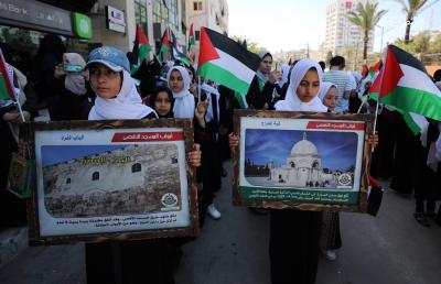 مسير قرآني لـ800 حافظة للقرآن الكريم شوارع مدينة غزة (8).jpg