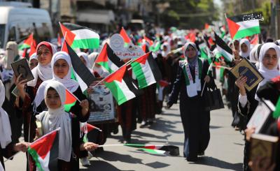 مسير قرآني لـ800 حافظة للقرآن الكريم شوارع مدينة غزة (14).jpg