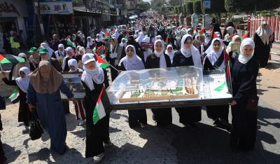 مسير قرآني لـ800 حافظة للقرآن الكريم شوارع مدينة غزة (16).jpg