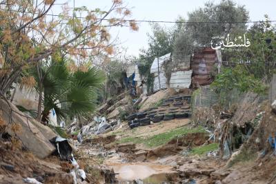غرق البيوت عقب فتح الاحتلال السدود شرق غزة تزامناً مع المنخفض الجوي الأخير (6).jpeg