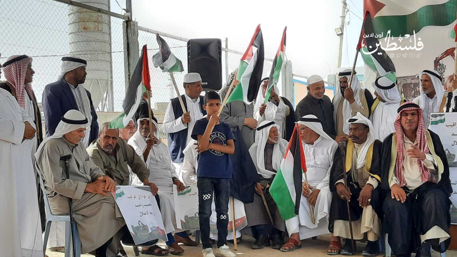 قبائل البادية بغزة يتضامنون مع أهالي العراقيب بالنقب المحتل