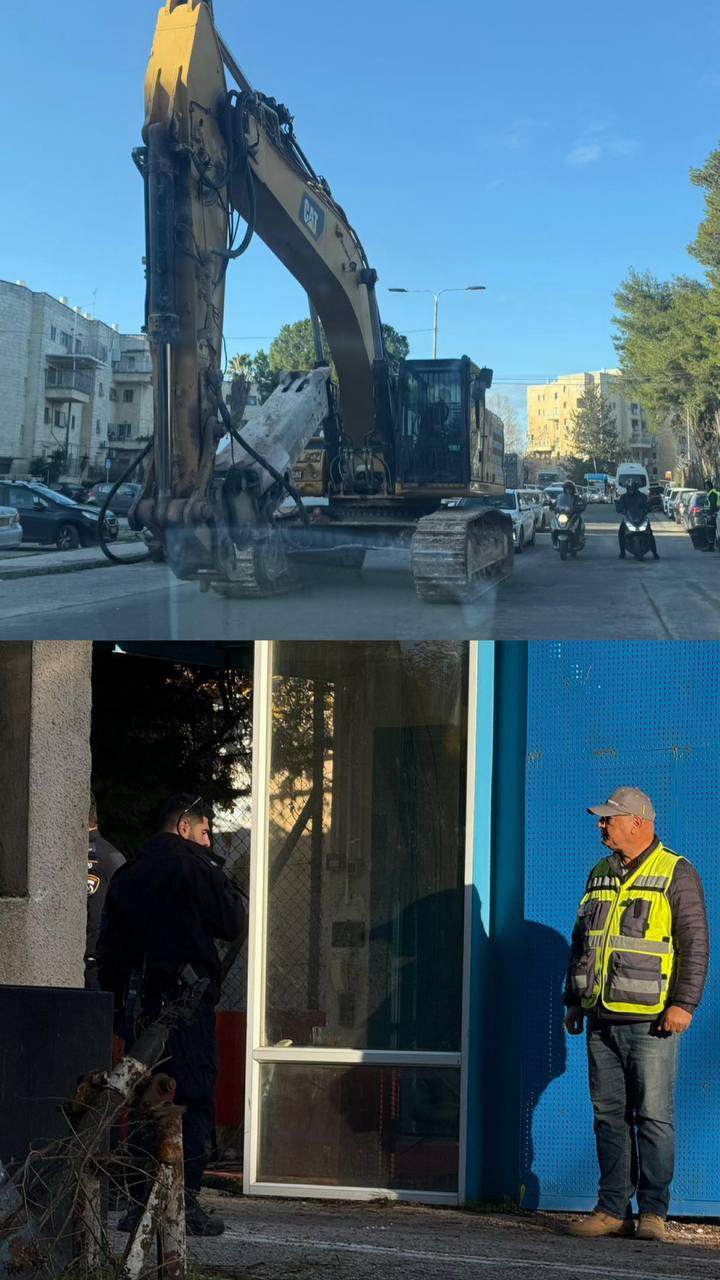 بالفيديو والصور الاحتلال يهدم منشآت في مقر الأونروا بالقدس